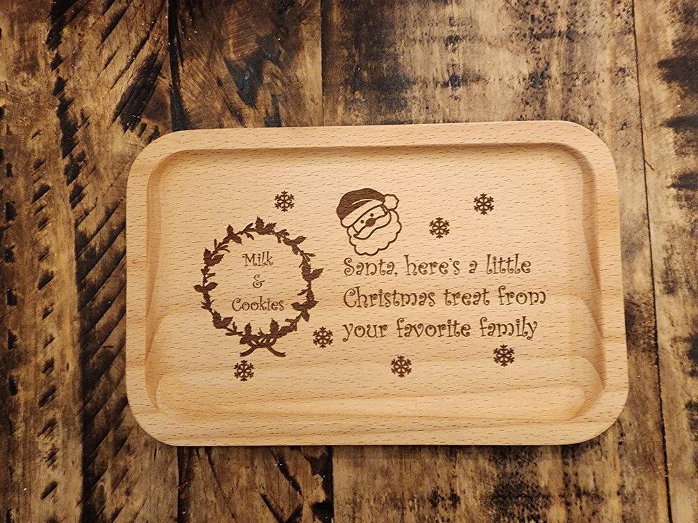 Milk & Cookies Christmas Tray - Favorite Family