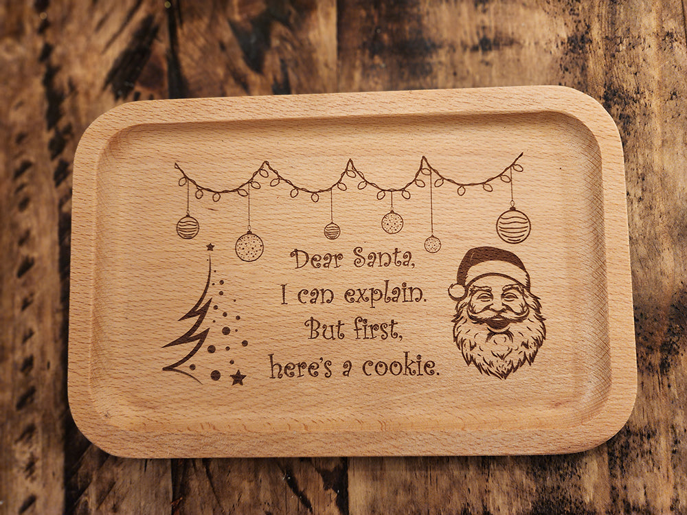 Milk & Cookies Christmas Tray - I Can Explain