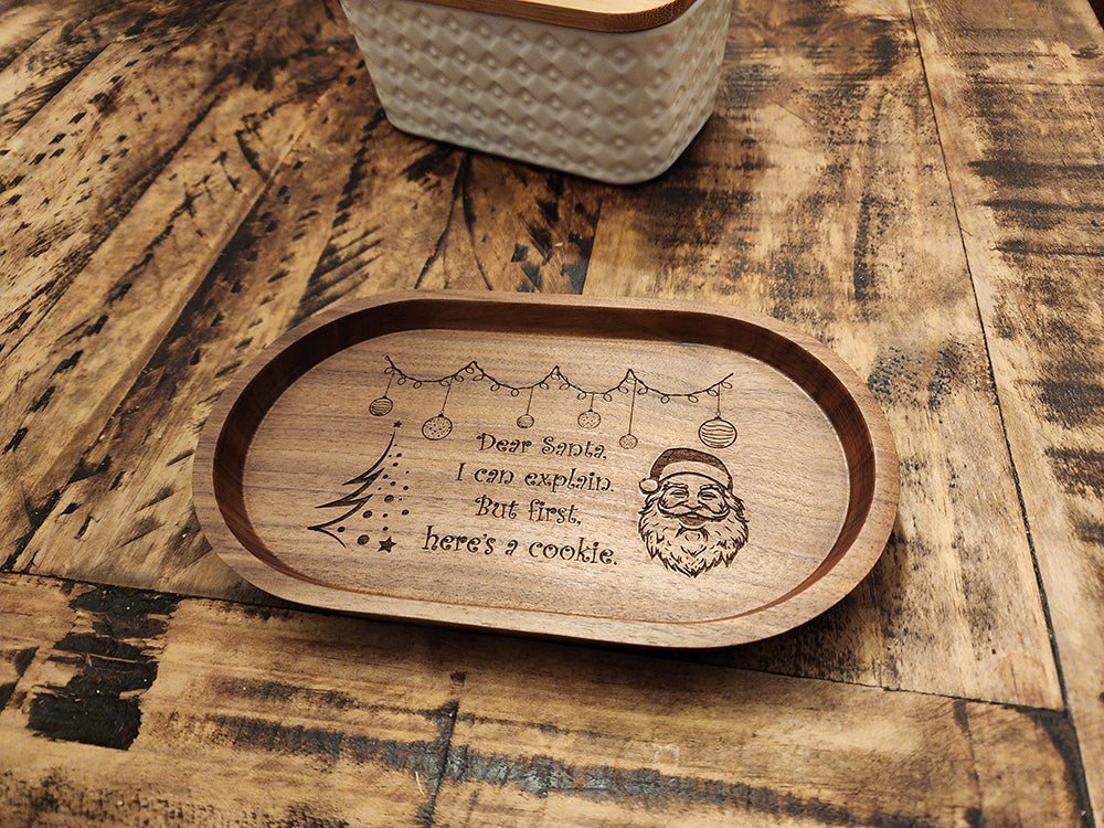 Milk & Cookies Christmas Tray - I Can Explain