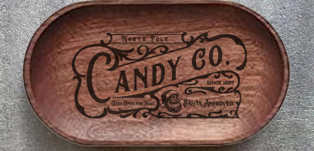 North Pole Candy Co. Christmas Tray