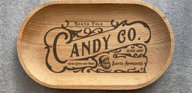 North Pole Candy Co. Christmas Tray