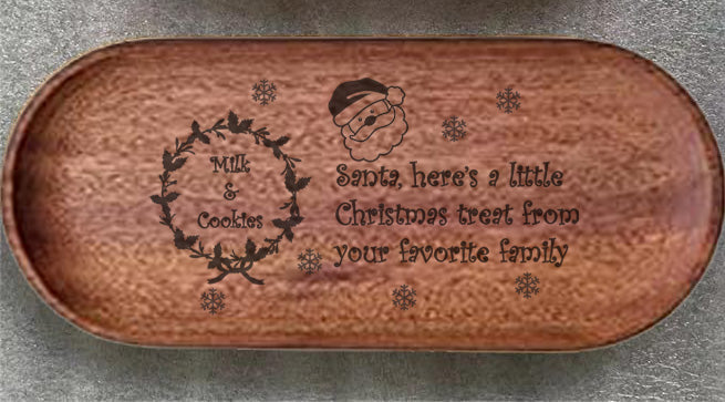 Milk & Cookies Christmas Tray - Favorite Family